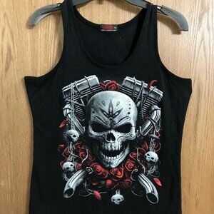 Spiral Direct Skull Tank Top Unisex‎ Teens 2X